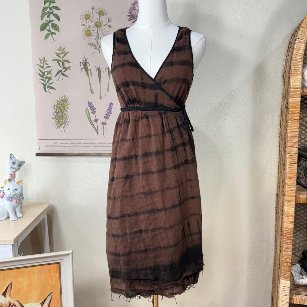 Y2k Lucky Brand Wrap Dress Dark Fairy Grunge Forest Boho Whimsigoth Emo Punk S
